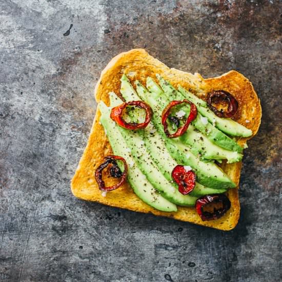 Avocado toast with jalapeño