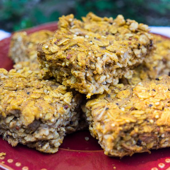 Pumpkin Spice Oatmeal Bars