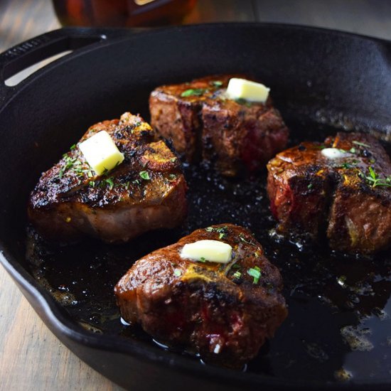 Lamb Loin Chops in Cognac Butter