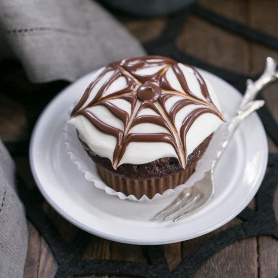 Spiderweb Cupcakes