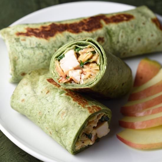 Thai Chicken Spinach Wraps