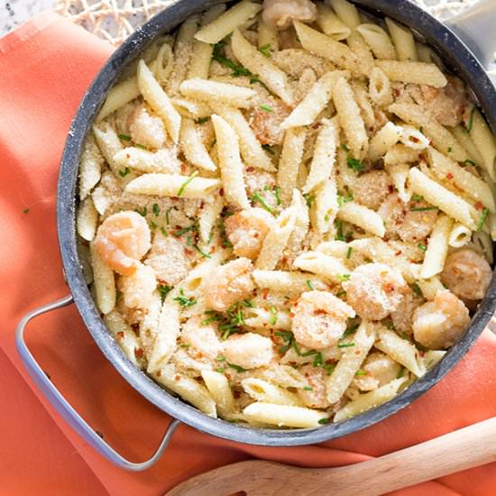 Spicy Shrimp Parmesan Pasta