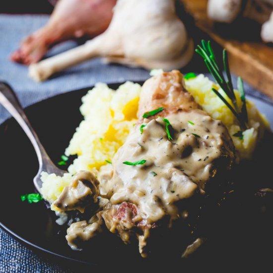 Pork Chops in Creamy Mushroom Gravy