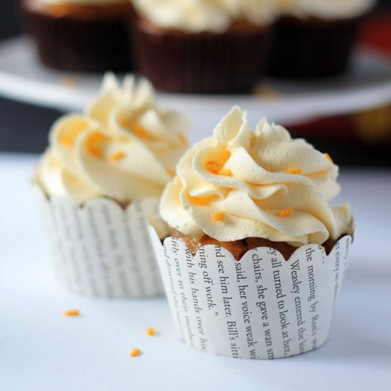 Butterbeer cupcakes