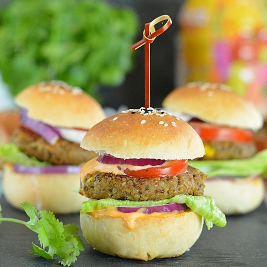 Spicy Black Bean Quinoa Burger