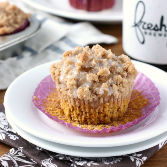 Pumpkin Coffee Cake Muffins