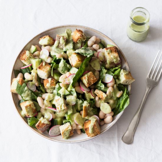 White Bean Panzanella Salad