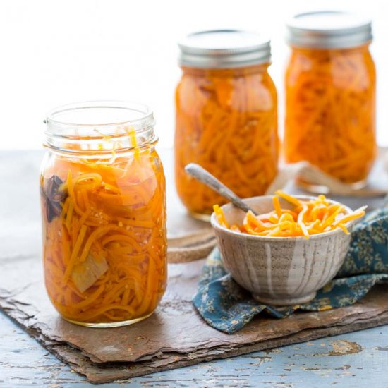 Ginger Pickled Carrots