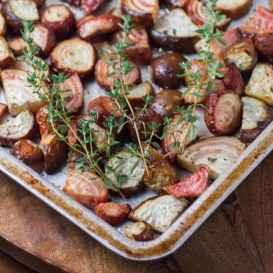 Roasted Chioggia Beets