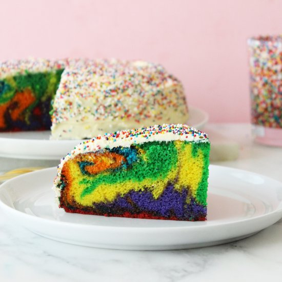 Rainbow Swirl Cake