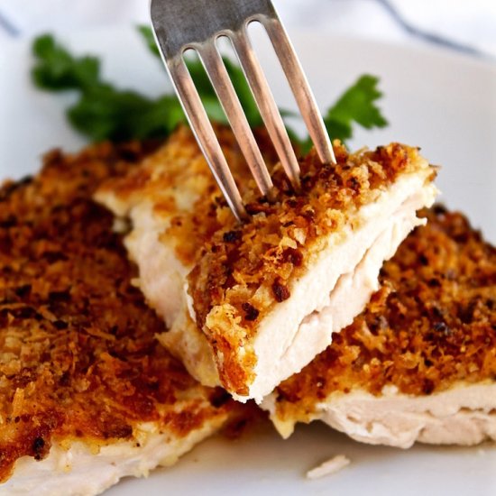 Crispy Onion Parmesan Chicken