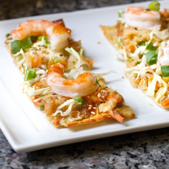 Shrimp Egg Roll Thin & Crispy Pizza