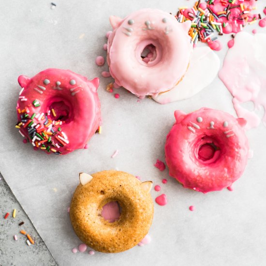 Baked Kitty Cat Doughnuts