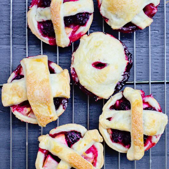 Mini Apple-Blackberry Pies