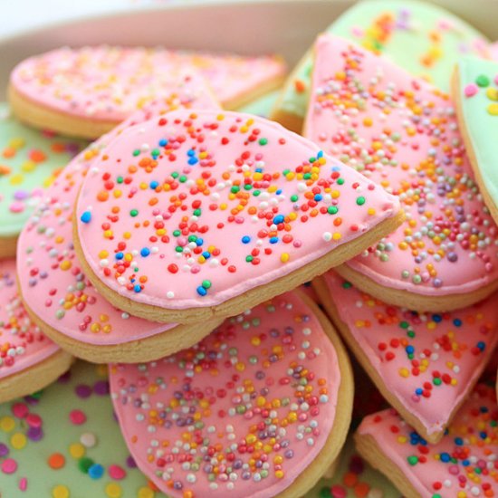 Iced Sprinkles Sugar Cookies