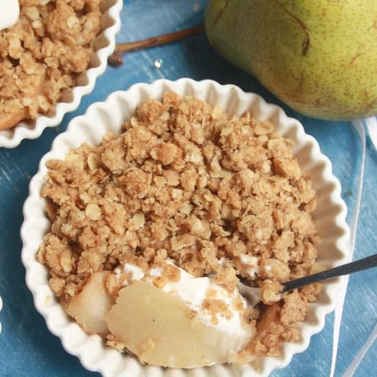 Pear and Ginger Crumble