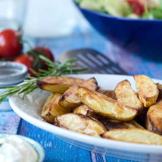 crispy potato-wegdes