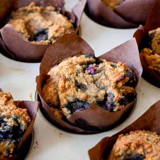 Paleo Blueberry Banana Muffins