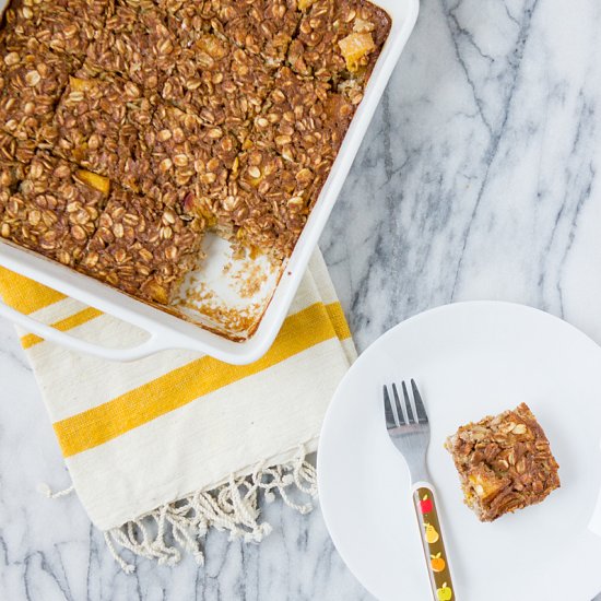 Cinnamon Peach Oatmeal Squares