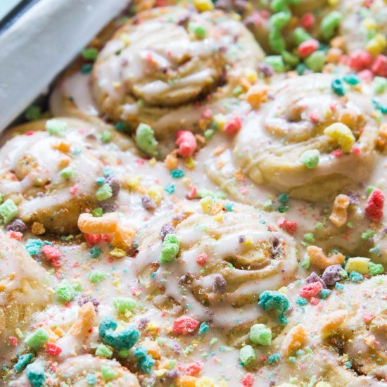 Overnight Fruit Loop Sweet Rolls