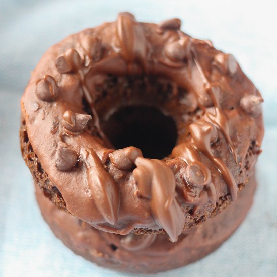 Quadruple Chocolate Cake Donuts