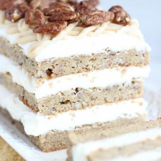 Maple Pecan Blondie Torte