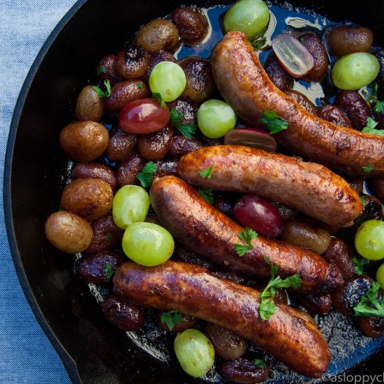 Healthy Sausage + Roasted Grapes