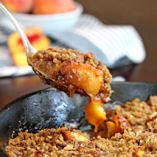 Brown Butter Skillet Peach Crisp