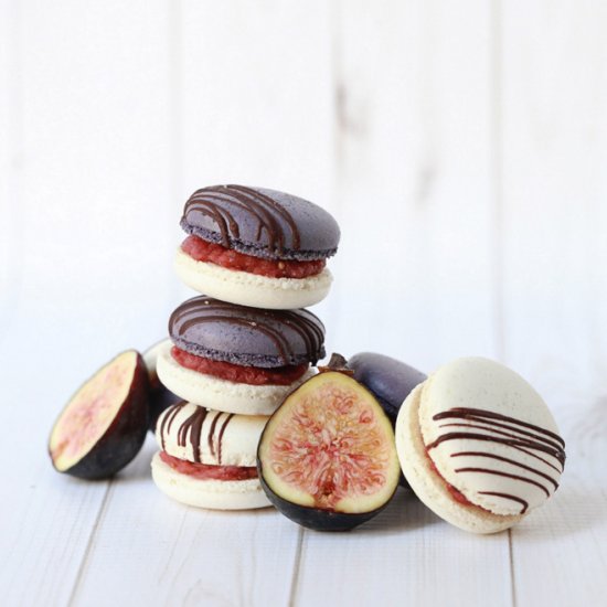 Roasted Fig French Macarons