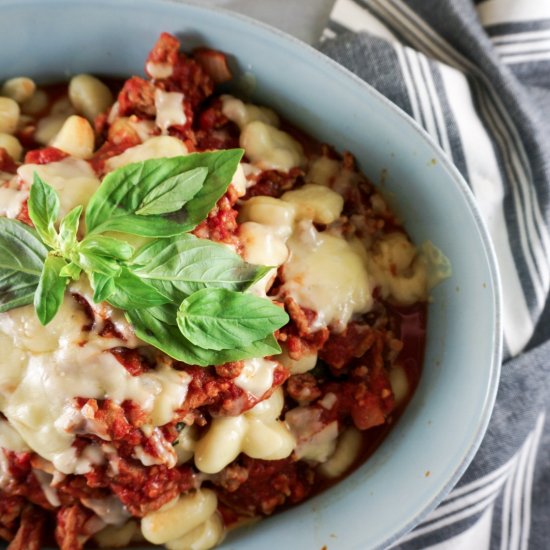 Baked Bolognese Gnocchi