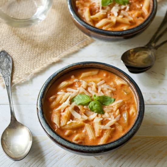 Penne Vodka Roasted Tomato Soup