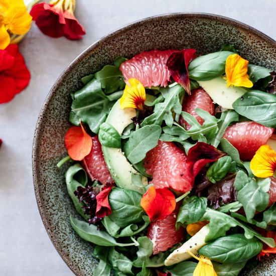 Grapefruit, Avocado & Nasturtium