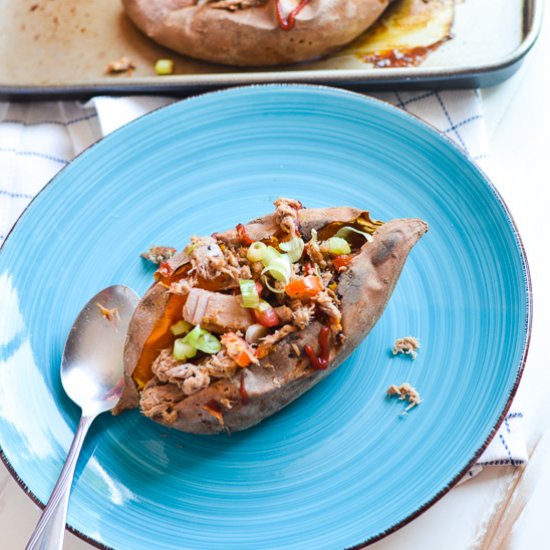 Tuna Stuffed Sweet Potato