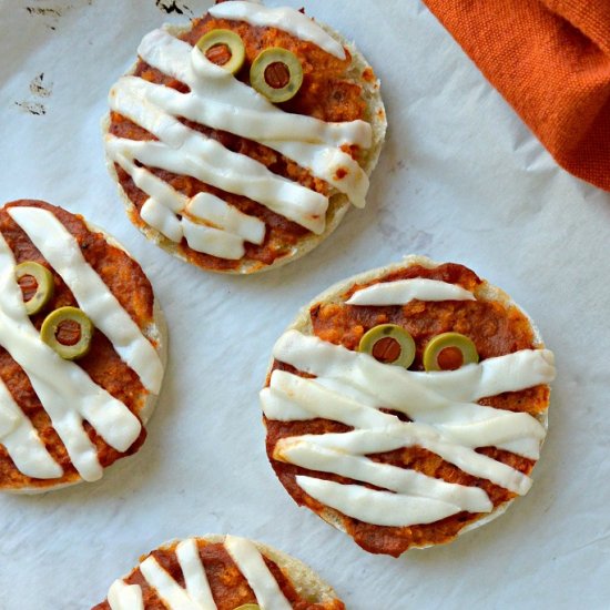 Halloween English Muffin Pizzas