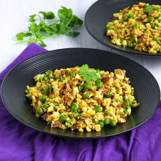 Cauliflower Bhurji With Matar