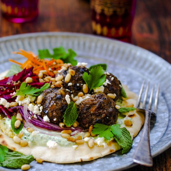 Lamb Meatball Flatbreads