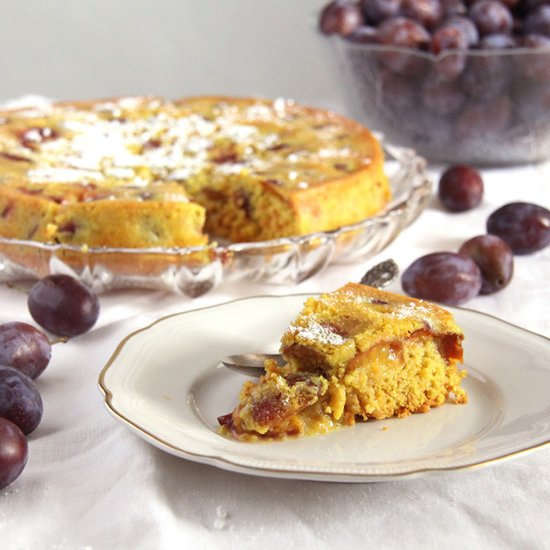 Turmeric Plum Cake