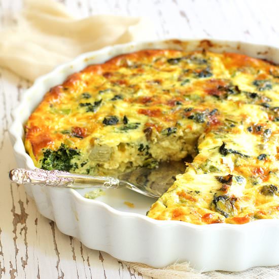 Spinach Artichoke Jalapeno Quiche