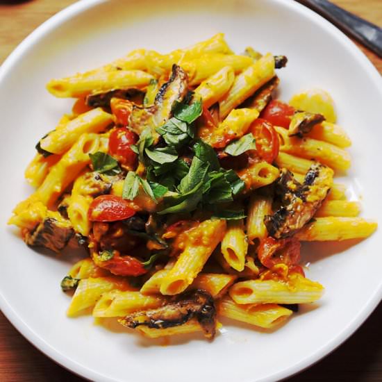 Roasted Vegetables & Pumpkin Pasta