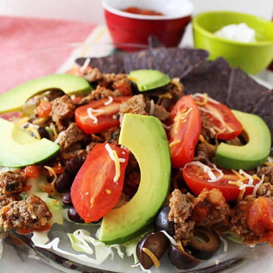 Cabbage Taco Salad with Blue Chips