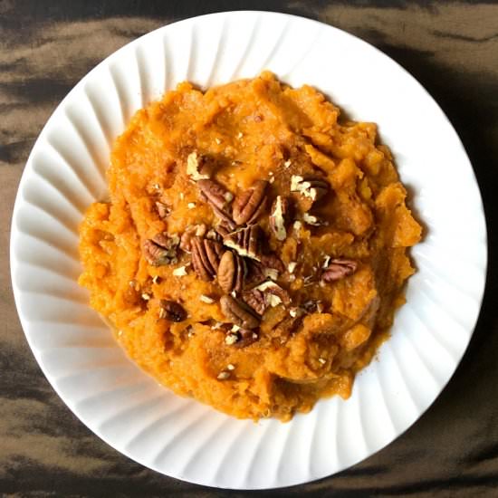 Bourbon Pecan Mashed Sweet Potatoes