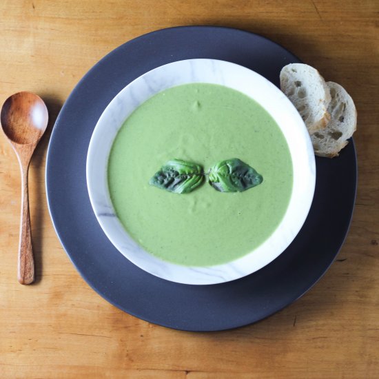 Green Pea Mascarpone Soup