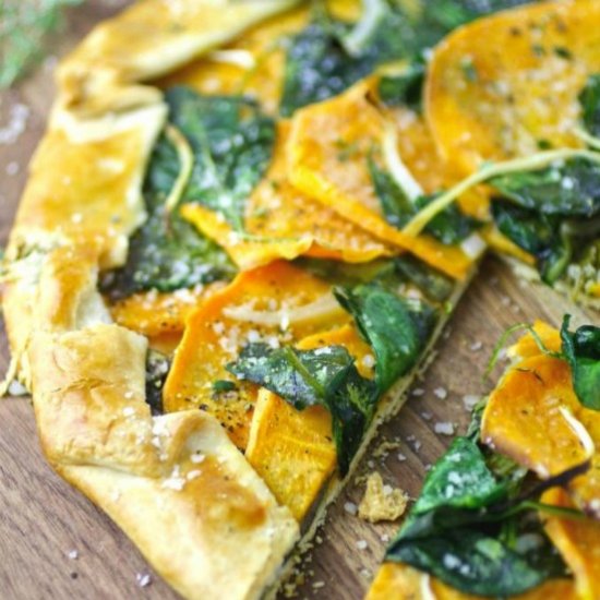 Sweet Potato and Spinach Galette