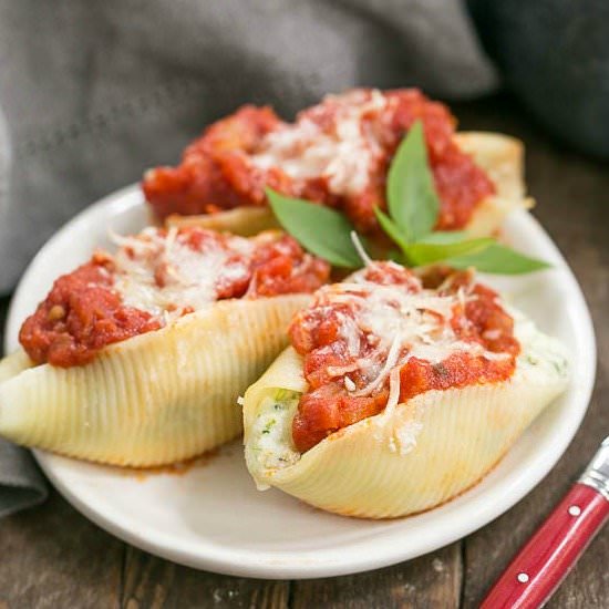 Spinach Stuffed Pasta Shells