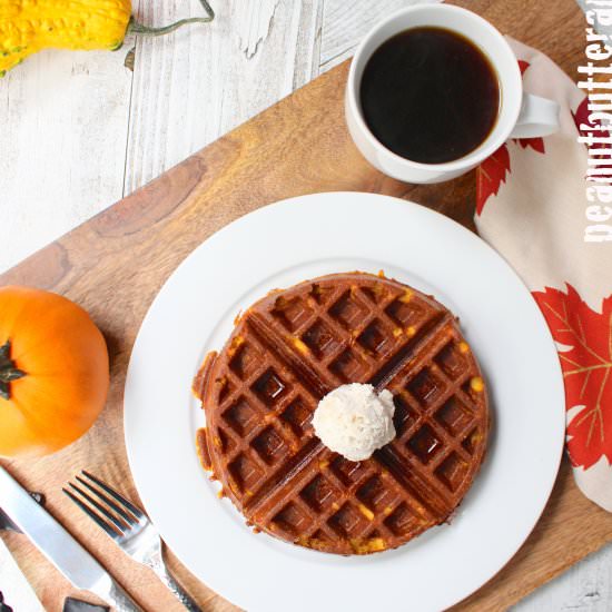 Belgian Pumpkin Protein Waffles