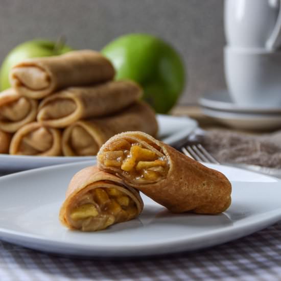 Apple & Cream Cheese Crepe Roll Ups