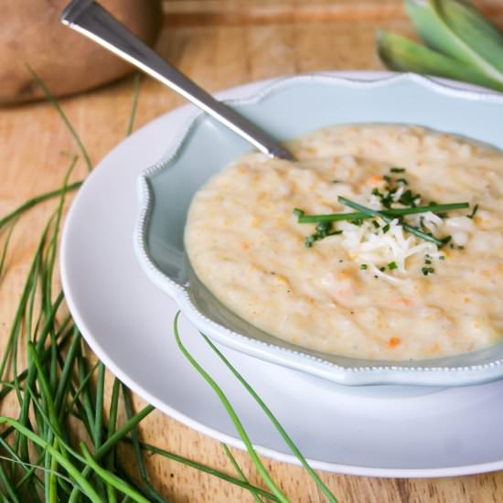 Creamy Slow Cooker Potato Leek Soup