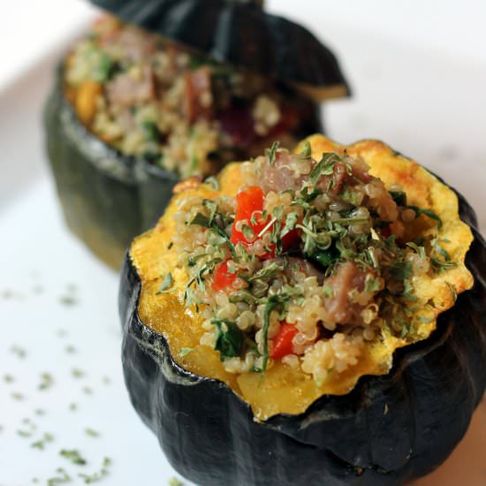 Sausage Stuffed Acorn Squash