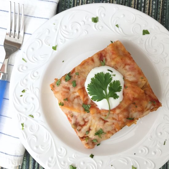 Lentil Enchilada Bake