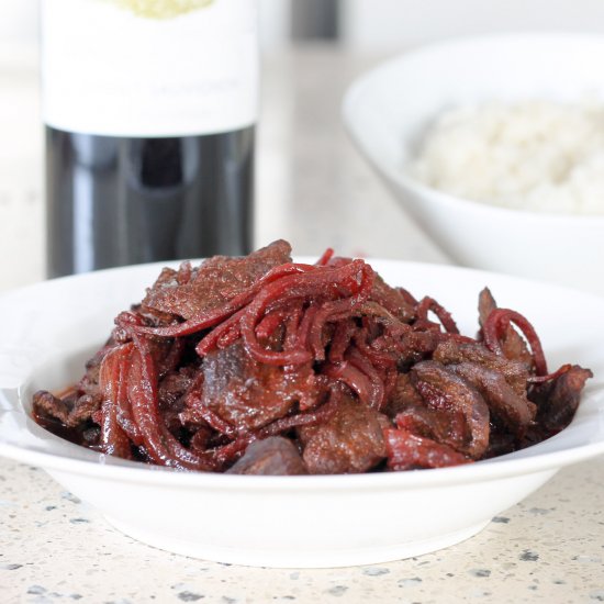 Beet Smothered Steak